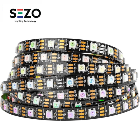 WS2812B WS2811 RGB LED Strip Light WS2813 WS2815 LED Lights SK6812 RGBW SK9822 Tape Individually Addressable 1m 5m 30led 60led/m ► Photo 1/6