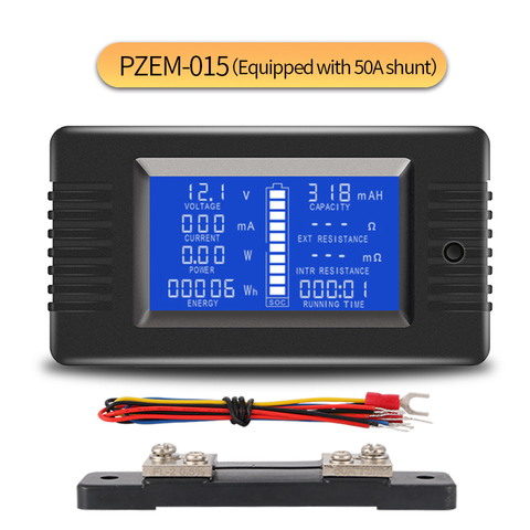 PZEM015 DC 0-200V 50A Voltmeter Ammeter Car Battery Tester Capacity resistance electricity Voltage Meter monitor 12v 24v 48v 96v ► Photo 1/6