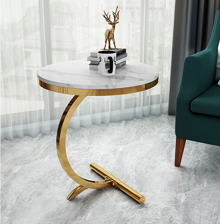 Luxury Marble Sofa Side, Round Corner Tables