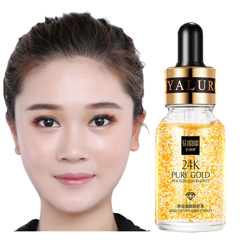 24K Gold Hyaluronic Acid Face Serum Replenishment Moisturize Shrink Pore Brighten Skin Care Lift Firming Essence ► Photo 1/6