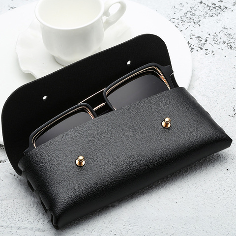 Luxury Leather Sunglasses Case Retro Hard Cover Glasses Case For Women Eyeglasses Box Case For Glasses Eyewear Accessories ► Photo 1/6