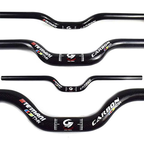 Full Carbon Fiber Bicycle MTB Handlebar Swallow-shaped Flat Riser Bar Bike Handlebar 600-740mm Ultralight MTB Road Bike Parts ► Photo 1/6