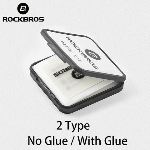 2 Type ROCKBROS Bicycle Tire Repair kits With Glue/Without Glue Chip MTB Road Bike Inner Tire Puncture Repair Tool Accessories ► Photo 1/6