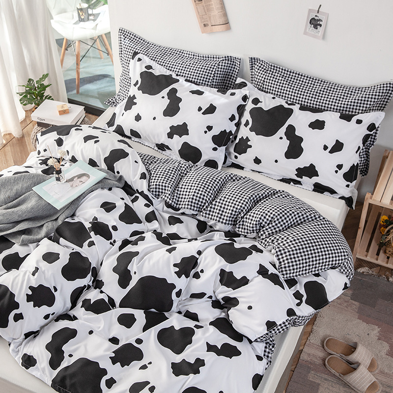 Textile Cow Spot Printed Bedding Set, European King Bedding Sets Australia