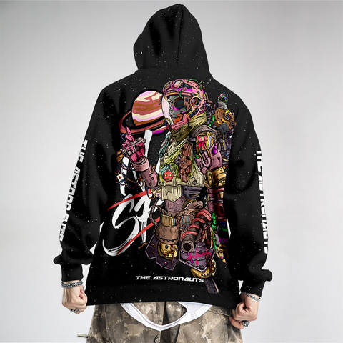 Men's Hoodies Harajuku Astronaut Printed Hoodie Male Streetwear Fashion Casual Sweatshirt Tops ► Photo 1/4
