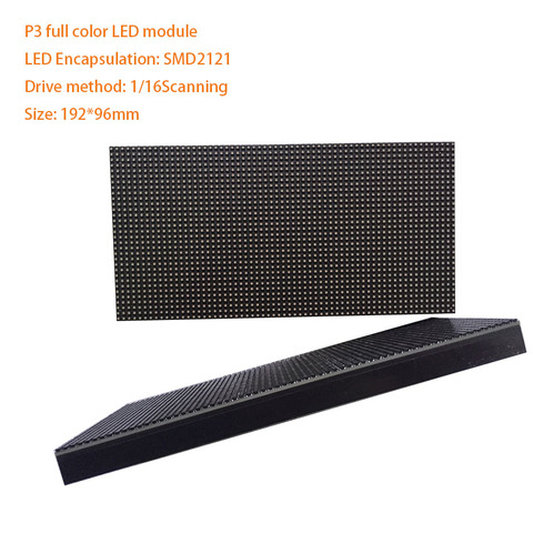 P3 192*96mm free shipping SMD Indoor flexible display matrix LED module screen P4 P5 P6 P10 full color 64*32dots rgb wall panel ► Photo 1/6