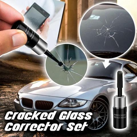 Automotive Car Vehicle Windscreen Window Glass Crack Repair Agent Tool Kit Glass Repair Agent Blade Cure Films ► Photo 1/6