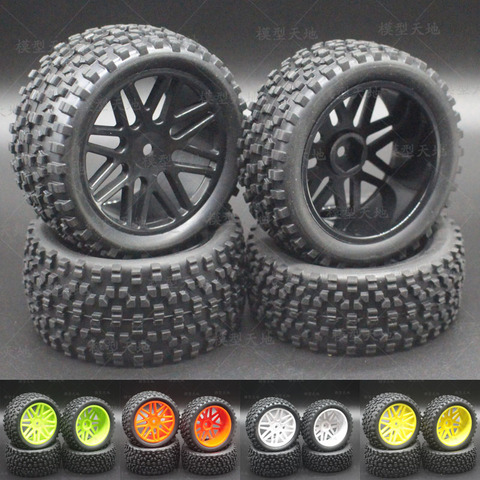 4PCS/SET  Off-Road Tires Wheel Rim Tyres 85MM For Buggy Short Truck Flying Nanda HPI HSP 94106 94166 94107 94170 94177 66011-15 ► Photo 1/1