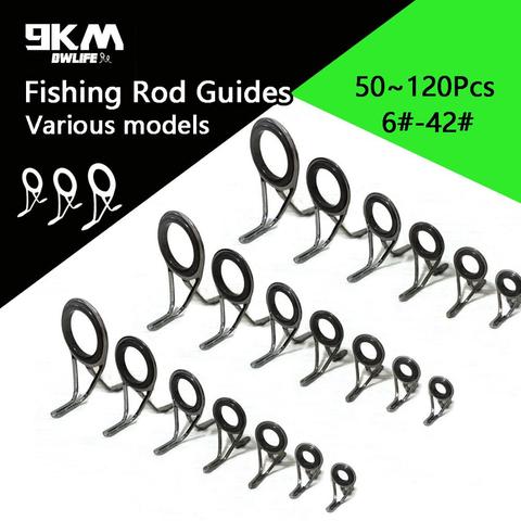 6#-42# Rod Repair Kit 120Pcs Fishing Rod Guides Mixed Size Models Gunsmoke Jigging Sea Saltwater Building Set Stainless Steel ► Photo 1/6