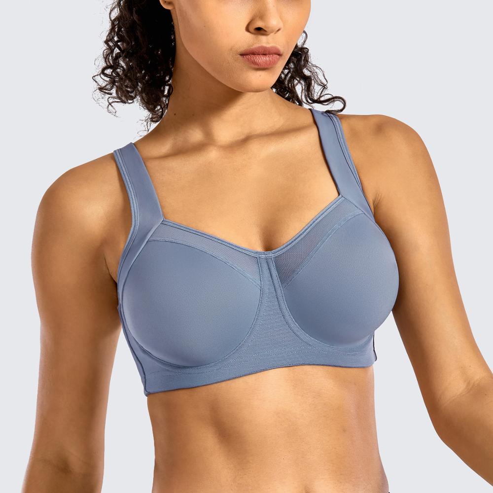 Underwire Non Padded Sports Bra For Ladies Powerback Support Mesh Cropped Clothe