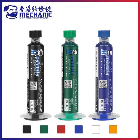 MECHANIC 10cc 6 Colors UV Curing Solder Mask Ink Welding Oil BGA PCB Paint Prevent Corrosive Arcing Soldering Paste Weld Flux ► Photo 1/6