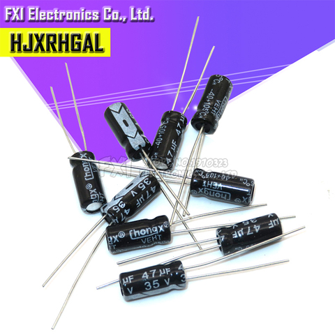 50PCS  35V47UF  5*11mm 47UF 35V 5*11 Electrolytic capacitor New original ► Photo 1/2