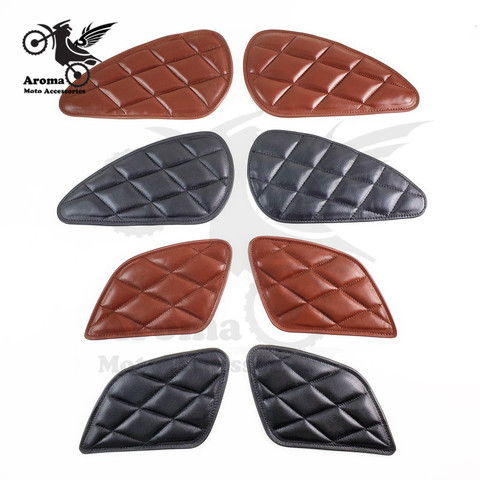 leather accessories style motorcycle tank sticker retro motorbike tank protection vintage decoration cafe racer moto tank pad ► Photo 1/6