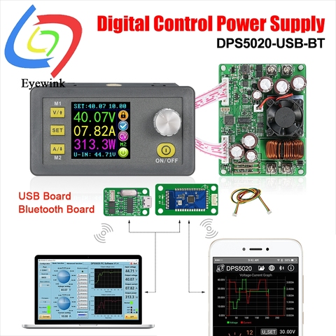 DPS5020 Constant Voltage current DC- DC Step-down communication Power Supply buck Voltage converter LCD voltmeter 50V 20A ► Photo 1/5