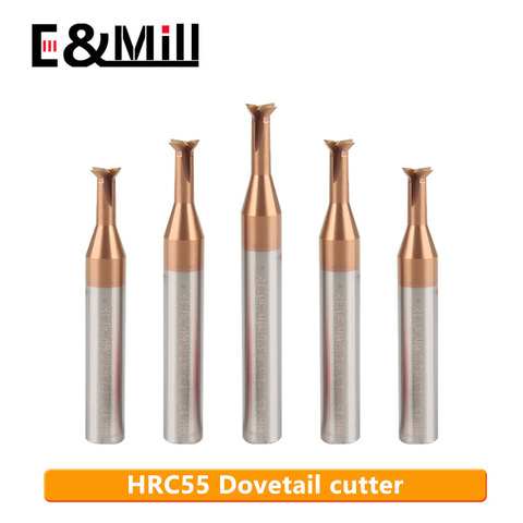 HRC55 alloy dovetail milling cutter machining center CNC tool coating tungsten steel dovetail groove cutter 45/60/75 degrees ► Photo 1/6