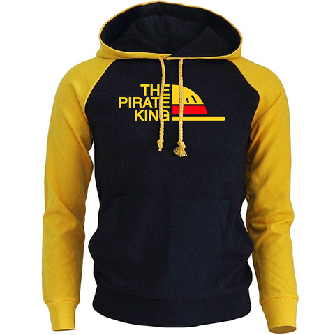 THE PIRATE KING Streetwear Hoodies For Men 2022 Autumn Winter Fleece Sweatshirt ONE PIECE Anime Harajuku Men's Hoodie Pullover ► Photo 1/6