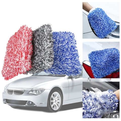 Car Cleaning Mitt Plush Car Washing Glove High-Density Car