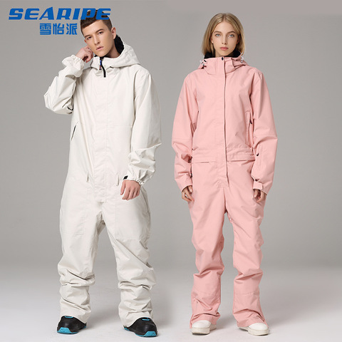 One-Piece Ski Suit Men and Women Suit Waterproof Outdoor Jumpsuit Casual Thick Winter Warm Snowboarding Set ► Photo 1/4