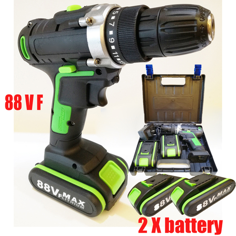 88VF  Electric Drill Cordless Screwdriver Lithium Battery LED Light Mini DIY Wireless Power Driver 2-Speed Power Tools ► Photo 1/6