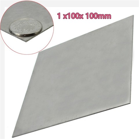 1mm x 100mm x 100mm Titanium Metal Plate Titan Platte Sheet Gr.5 Gr5 Grade 5 Ti Temperature 400-600 Degree Corrosion Resistance ► Photo 1/6