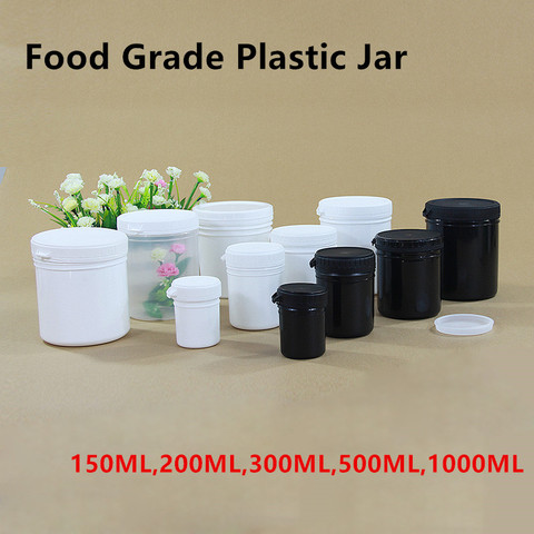 High quality Empty plastic jars for Food Cosmetic Cream BPA Free container 150ML,200ML,300ML,500ML,1000ML ► Photo 1/6