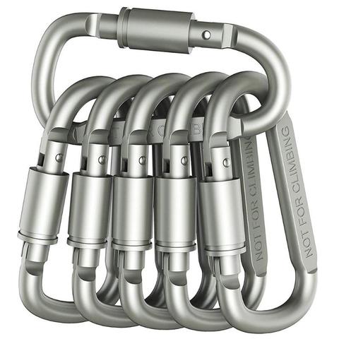 1PC Ring Mountaineering Carabiner With Alloy Lock Outdoor Safety Buckle Climbing 