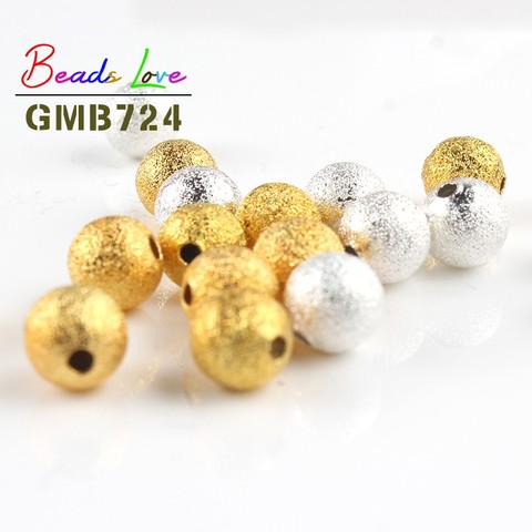 3mm-10mm Gold Color Matte Metal Beads Round Stardust Spacer Beads for Jewelry Making Handmade Diy Bracelet Necklace Wholesale ► Photo 1/6