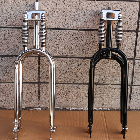 Retro bike 26 inch*4.0 wheel double spring damping bike fork / fuel bikes fork / modified bicycle fork, vintage bike fork ► Photo 1/4