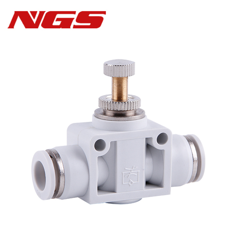 LSA Pneumatic Throttle Valve SA Air Flow Adjustment Speed Control Joint OD 4mm 6mm 8mm 10mm 12mm ► Photo 1/6