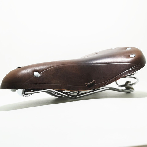 bicycle saddle 100% leather Vintage elephant spring genuine leather spring old style bicycle saddle genuine leather saddle ► Photo 1/6