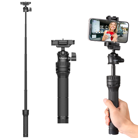 Ulanzi MT-34 DSLR SLR Phone Vlog tripod Extend Tripod 360 Adjustable Ballhead 2 in 1 Phone Clamp Holder For iPhone Samsung Phone ► Photo 1/1