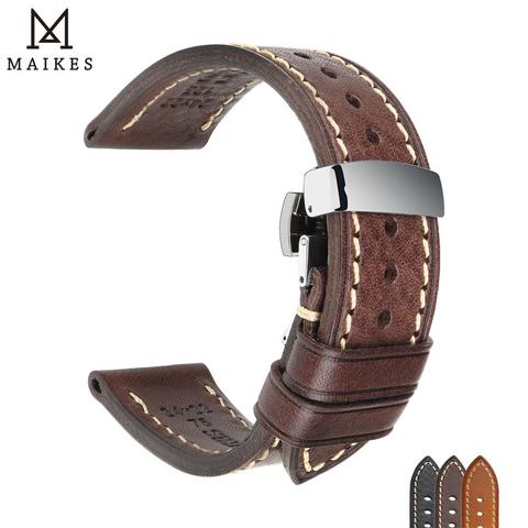 Luxury Handmade Watch Band Genuine Cow Leather Watch Strap With Butterfly Buckle Bracelet For Hamilton SEIKO Citizen Watchbands ► Photo 1/6