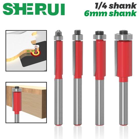 1Pc 6mm 1/4shank Flush Trim Router Bit End Bearing For Woodworking Cutting Tool ► Photo 1/6