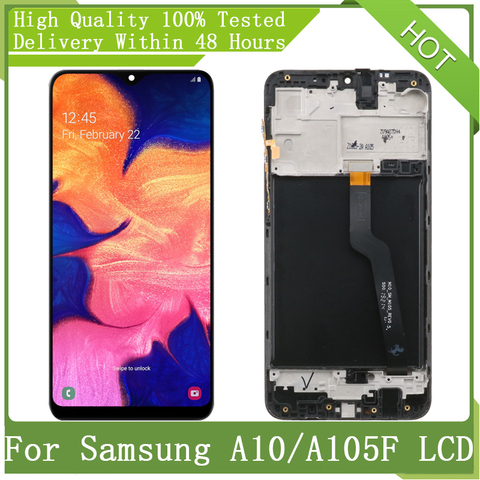 Original 6.2 Inch For SAMSUNG GALAXY A10 A105 A105F SM-A105F With Frame LCD Display Assembly Replacement M10 M105 M105F SM-M105F ► Photo 1/6