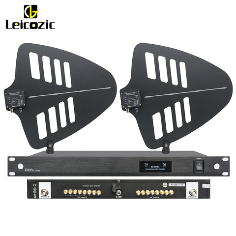 Leicozic 8 Channel Antenna Distribution System 8 Sets Receiver 500-950Mhz Active Directional antenna For uhf wireless microphone ► Photo 1/6