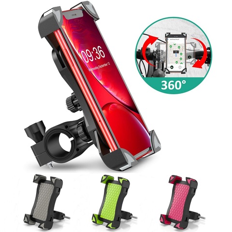 Bicycle Phone Holder Motorcycle Handlebar Cell Phone Mount Strolle Bike Phone Holder Stand for Samsung S10 S9 S8 iPhone X Xiaomi ► Photo 1/6