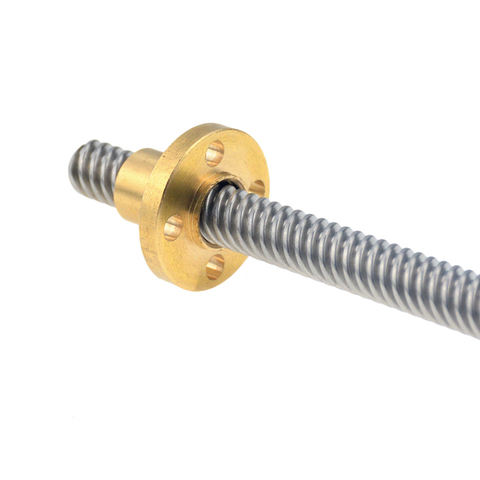 3D Printer T8 screw  THSL-200-8D Trapezoidal Lead Screw Dia 8MM  Pitch 2mm Lead 2mm Length 200mm with Copper Nut ► Photo 1/6