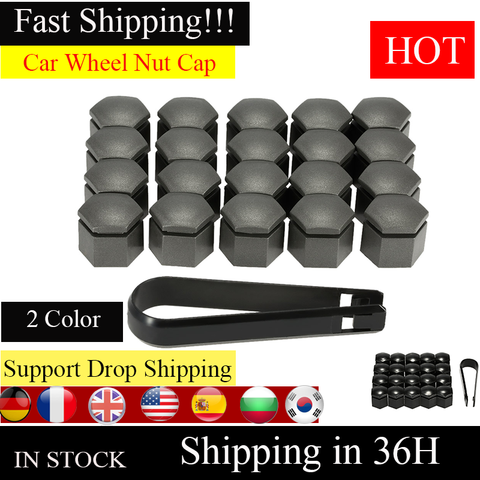 For Vauxhall Opel 20Pcs 19MM Car Nut Caps Car Styling Car Accessories Black Car Wheel Nut Cover Bolt Cap ► Photo 1/6