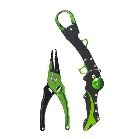 Aluminum Fishing Lip Grip Gripper Folding Equipment Tools Hook Remover Fishing Pliers Line Cutter Scissors Fish Accessories ► Photo 1/6