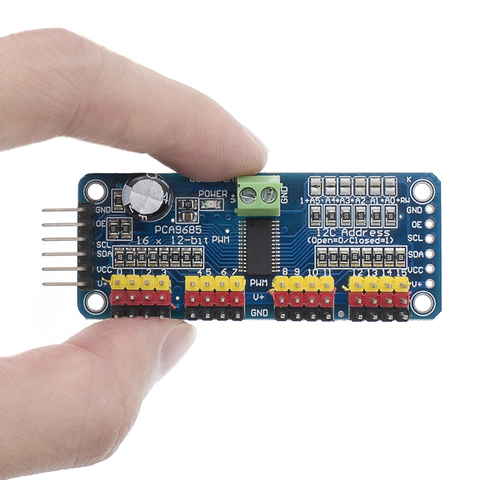 TENSTAR ROBOT 16 Channel 12-bit PWM/Servo Driver-I2C interface PCA9685 module Raspberry pi shield module servo shield ► Photo 1/6