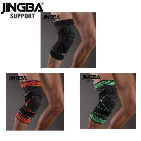 JINGBA SUPPORT 1PCS Sport Fitness Knee Pads Support Bandage Braces Elastic Nylon Sport Compression Sleeve for Basketball Kneepad ► Photo 1/6