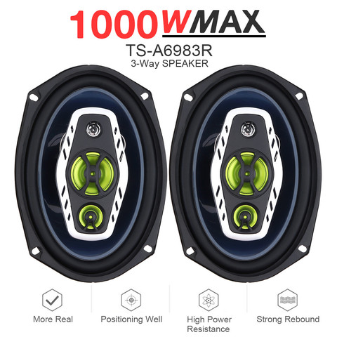2pcs/lot 6x9 Inch 1000W 3 Way Car Coaxial Speaker Vehicle Auto Audio Music Stereo Loudspeaker Full Range Frequency Hifi Speaker ► Photo 1/6