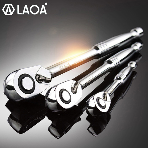 LAOA  1/4 3/8 1/2 Quick Ratchet Wrench Socket Wrench 48T Car Repair Tools ► Photo 1/6