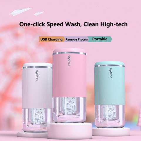 Contact Lens Washer Cute Cartoon Contact Lenses Cleaning Tools Solid Portable Contact Lens Cleaner Ultrasonic Automatic Cleaner ► Photo 1/6