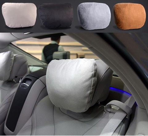 2Pcs Maybach Design S Class Ultra Soft Natrual Car Headrest Neck Seat Cushion Headres Covers For Benz A B C E CLS GLS GLE GLC GL ► Photo 1/6