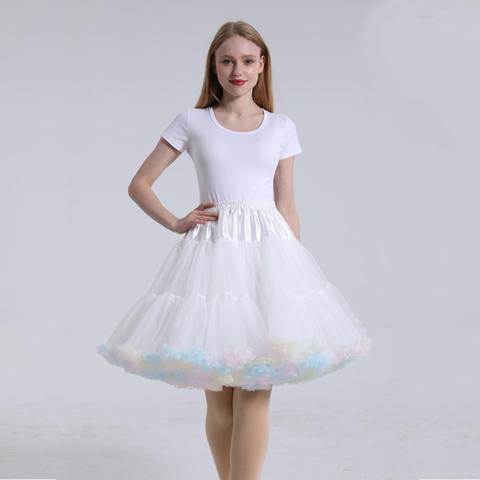 Short 50cm Women Tulle Halloween Petticoat Crinoline Vintage Wedding Bridal Petticoat Cosplay Underskirt Rockabilly Tutu Skirt ► Photo 1/6