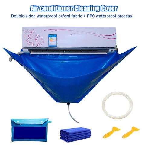 Air Conditioner Cleaning Cover With Water Pipe Waterproof Dust Protection Cleaning Cover Bag For Air Conditioners Below 1.5P ► Photo 1/6