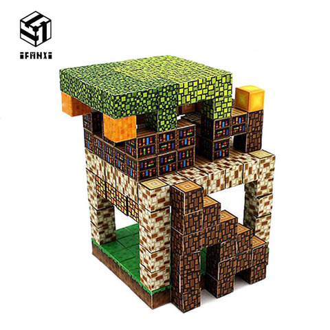 Magnetic Building Blocks My World Toy Summer Hut Set Diy Kit Toys & Hobby For Children Boys Kids Friends Gift Mini Blocks Bricks ► Photo 1/6