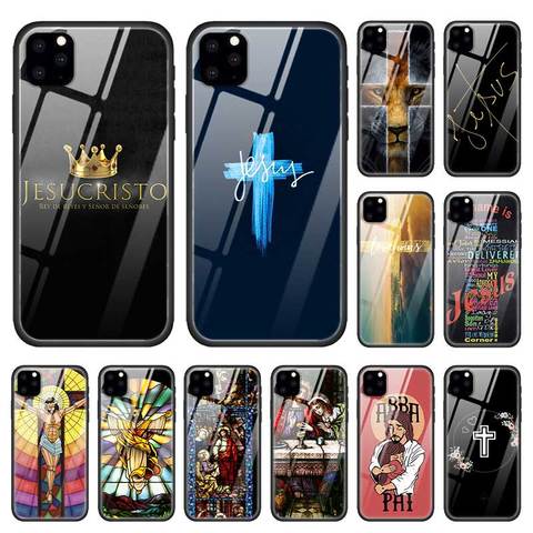 Bible Jesus Christ Christian Cases for Apple iPhone 12 11 Pro XR XS Max X 7 8 6 6S Plus SE 2022 Tempered Glass Juala Phone Coque ► Photo 1/6