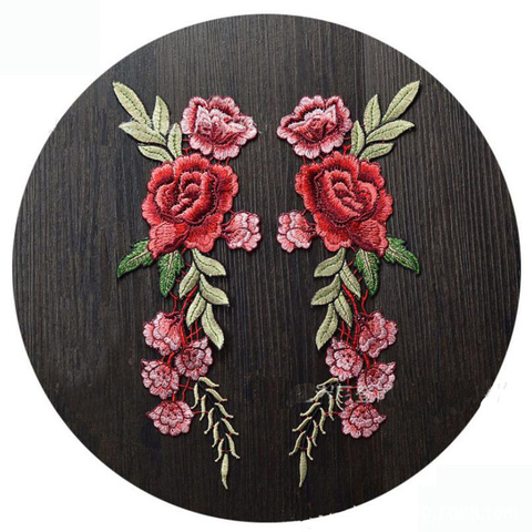 New Brand RosesFlowers Embroidery Sew On Patches Sewn Butterfly Applique Sew Badge Craft Embroidered DIY For Clothes Trousers ► Photo 1/3